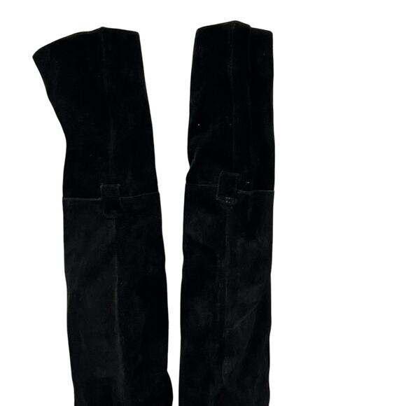 Free People SZ 39 US 9 Echo Black Suede Over The Knee Platform Heel Slouch Boot - Picture 6 of 16